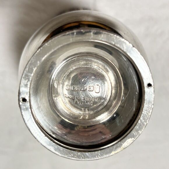 Vintage SHEFFIELD Silver Plate Sugar Scuttle Creamer Set Ornate Engraved England - Picture 12 of 15